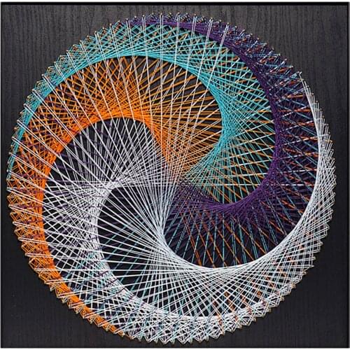String Art Kits With Wood Borad For Childern Adults DIY Gifts - Geometric D Figure