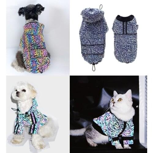 Reflective Dog Coat Jacket Cat Dog Clothes Winter Pet Outfit Yorkshire Pomeranian Poodle Bichon Schnauzer Clothing Pet Products