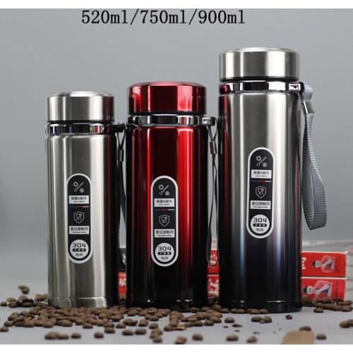 High Capacity Thermos Mug Flask Stainless Steel Tumbler Insulated Water Bottle Portable Vacuum Flask For Tea Travle Mugs
