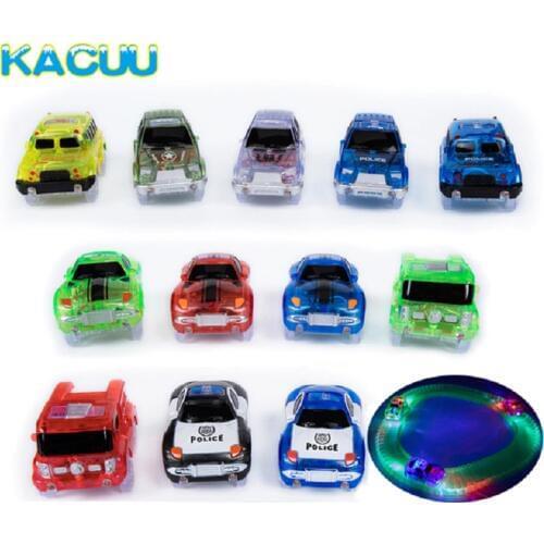 New 12 styles Racing Car For tracks With LED light baby toy Fire truck police cars Gifts Educational toys for children