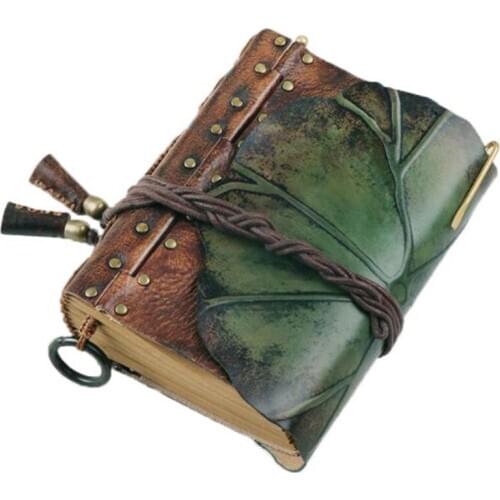 Vintage Handmade Leather A5/A6 Note Book Thicken Cow Cover Planner Thread Bound Diary Notepad Replaceable Craft Paper Inner Core