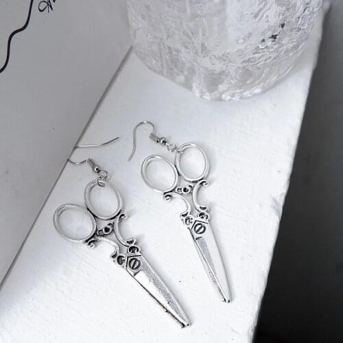 1 Pair New Stylish Modern Earrings Handmade New Fashion Designers Punk-Style Scissors Earrings WomenS Earrings