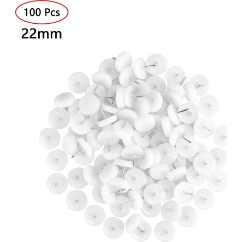 100Pcs Nylon Furniture Chair Tables Leg Feet Nails Sofa Cabinet Leg Feet Bottom Floor Protector Tacks Slider Glide Pad Cover Cap