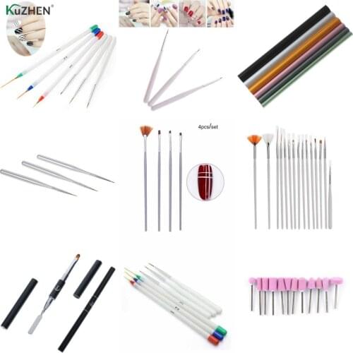 12PCS/5/3/1PCS Nail Art Brush Drawing Pens Nail Manicure DIY Painting Liner Brushes UV Gel Polish French Salon Decoration Tools