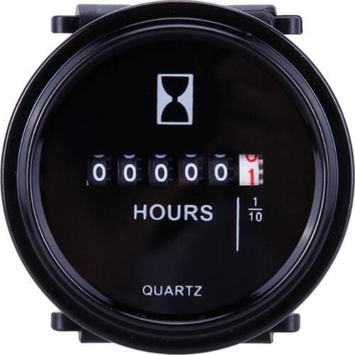 12v 24v 36v Mini Hour Meter Marine Boat Engine 2" Round Waterproof Gauge Car Trucks Mechanical Hour Meter Counter Timer New