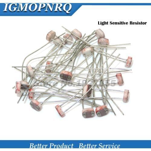 50PCS GL5528 GL5516 GL5537 GL5549 GL5539 GL5547 5516 5549 5539 5526 12528 Light Sensitive Resistor Photoelectric Photoresistor