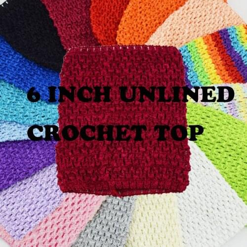 6inch Crochet TUTU Waffle Top for Girls TUTU Dress Princess Party Costume DIY Accessories Unlined Crochet Top for 0-24Months