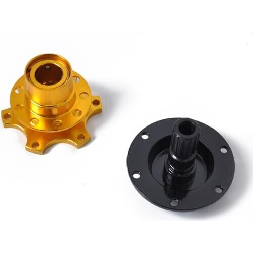 Aluminum 6 Holes Car Steering Wheel Quick Release Snap off Hub Adapter