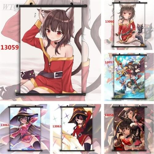 Konosuba Aqua Darkness Megumin Anime Posters Wall Poster Canvas Painting Wall Decor Poster Wall Art Picture Room Decor Home Deco