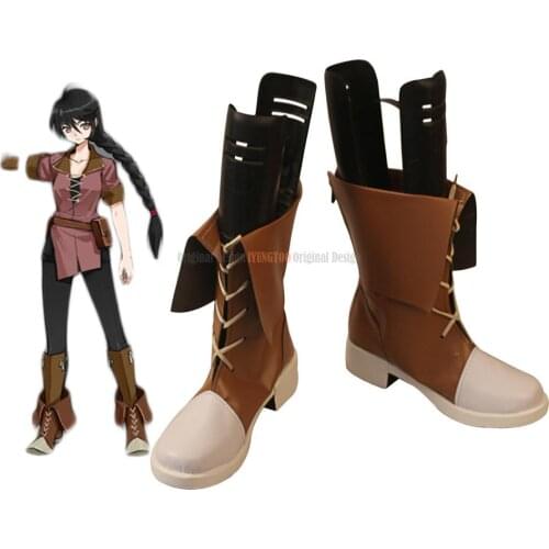 Tales of Berseria Velvet Crowe Cosplay Boots Brown Shoes Custom Made Any Size for Adults and Kids
