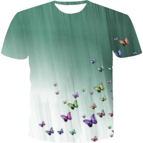 2020 new mens 3D printed quick-drying summer shirt T-shirt animal insect pattern mens T-shirt large size short sleeve funn