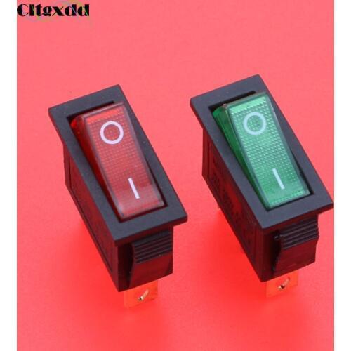 Cltgxdd 1Pcs KCD3 Rocker Switch With LED Light 16A 250V / 20A 125V AC 3 Pin 2 Position ON-OFF Electrical equipment Power switch