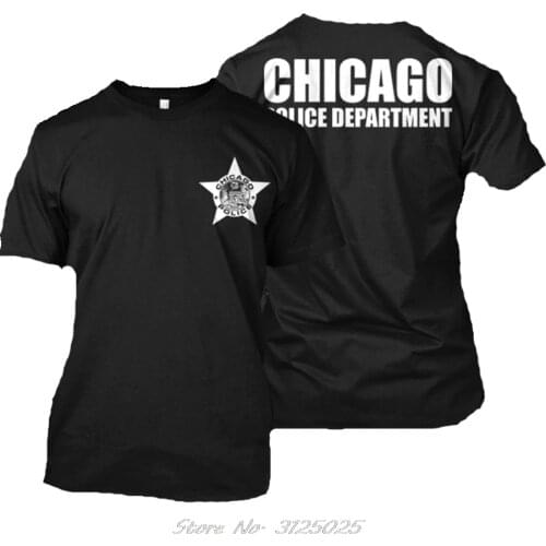 Designs Mens Tshirt Tops Summer Cool Funny T-Shirt Chicago Police Department - Custom MenS T-Shirt Tee Fitness T-Shirt