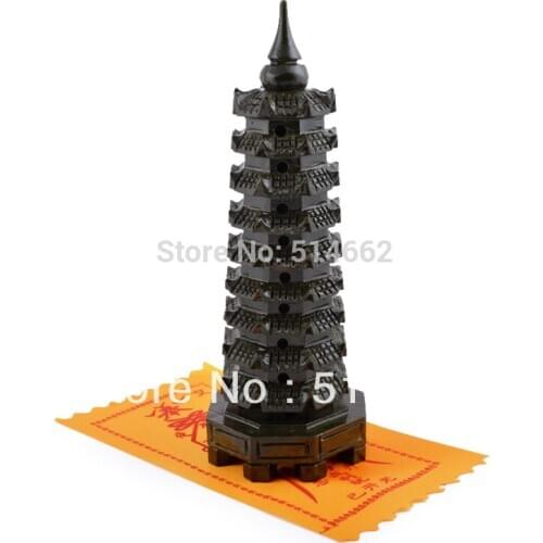Fengshui Large Jade Nine-Level Wen Chang Pagoda + Amulet for Education