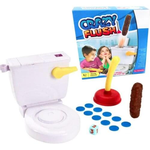 Tricky Toys Game Little Plastic Poop Toilet Plunger Die Fun Toys Flushing Frenzy Game For Kids Plunger Toilet Fun Game