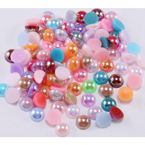 1500pcs Acrylic Imitation Pearls For Crafts 1.5mm Half Round Art Pearl Beads Jewelry Making Pearls For Handicrafts Material