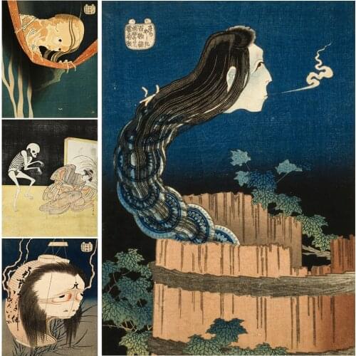 The Plate Demon And Spirit Of The Renegade Monk Wall Art Canvas Painting Decor Japanese Folk Ghost Poster And Print Unframed