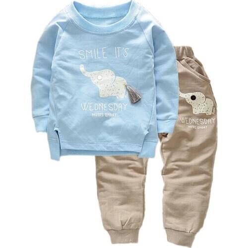 1-5Yrs Baby Boy Girls Clothing Sets Kids Sports Suits Autumn Childrens Tracksuit Toddler Boys T shirt + Pant Clothes Sets 2019