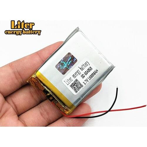 3.7V 1600mAh 604050 Lithium Polymer Li-Po Rechargeable Battery Li cells For Toy MP3 MP4 MP5 GPS Power Bank Speaker Tablet DIY