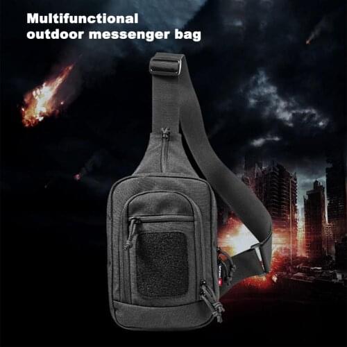 1 pc Mens zipper shoulder bag Multifunctional waterproof and light-grinding camouflage tactical chest bag Outdoor accessories