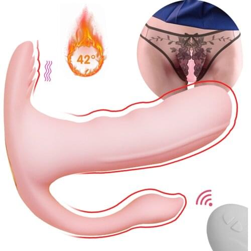 Heating Wearable Dildo Vibrator Panties Vibrator for Women Sex Toys G-spot Anal Vagina Clitoris Stimulator Female Masturbator