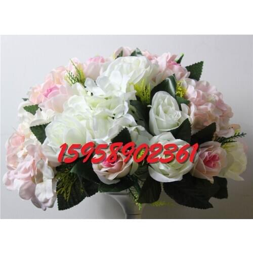 SPR -10pcs/lot wedding road lead artificial wedding table flower center flower ball decoration