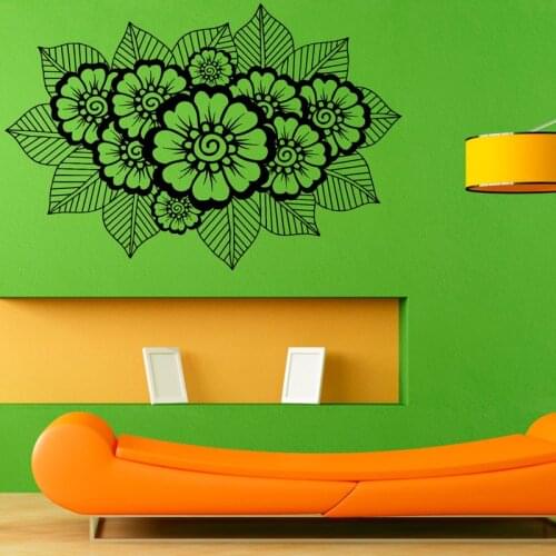 New Design Mandalas Lotus Wall Art Stickers Removable Home Decor Pvc Wall Stickers For Living Room