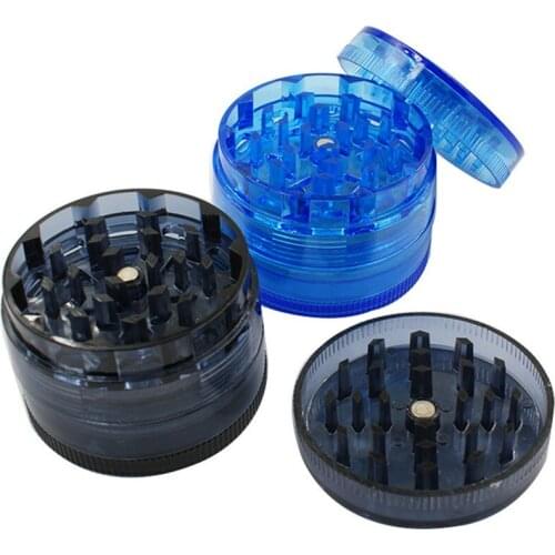 4 Piece Plastic Tobacco Grinder Leaf Herbal Herb Smoke Spice Crusher Hand Muller Smoking Accessories Color Random #W5
