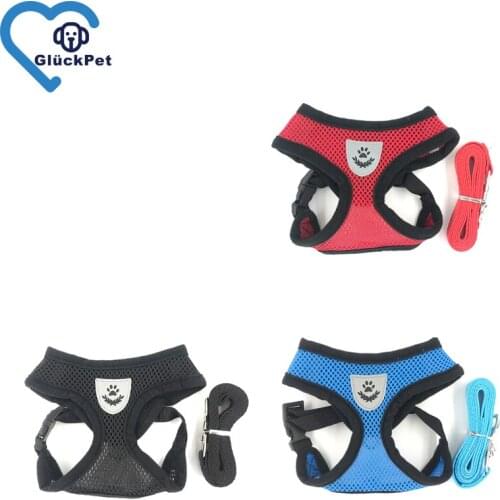 Pet Dog Leash Dog Harness Cat Lead Leash For Small Medium Dogs Chest Strap Vest Adjustable Walking Lead Leashes Pet Accessories