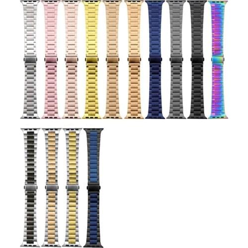 Precision Ultrathin Stainless Steel Wrist Loop Band Smart Strap for Apple Watch Series 6 5 4 3 2 1 SE