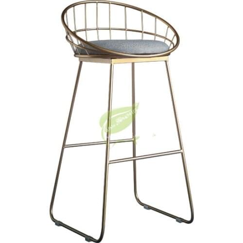 Simple Bar Stool Wrought Iron Bar Chair Stool Bar Tabouret De Bar Gold High Stool Modern Dining Chair Nordic Golden Furniture