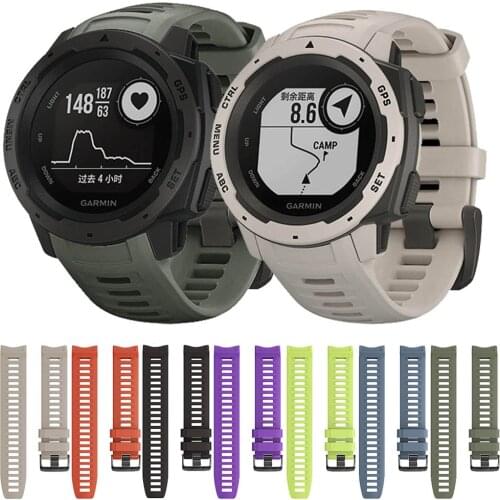 For Garmin Instinct/Tactical/Tide Smart Watch Strap Sport Silicone Wrist Strap band Easy fit Replacement Bracelet 22mm Watchband