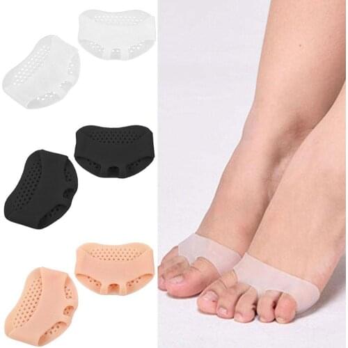 Silicone Toe Separator Forefoot Pads Cushion Pad Pain Corrector Toe Relief Hallux Valgus Finger Insoles Shoes Pads Care Foo P1F2