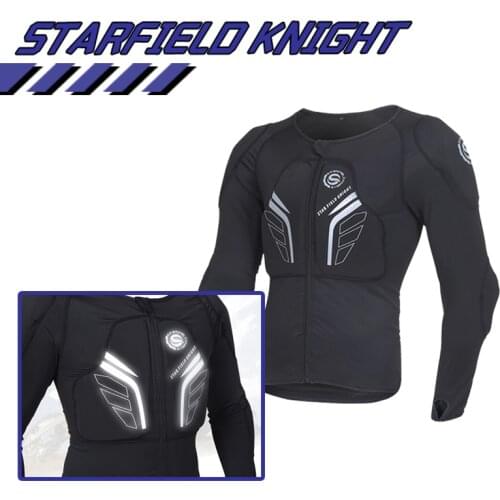 Star Field Motocross Reflective Protective Jacket Racing Body Armor and Motocross Racing Luminous Body Armor Black