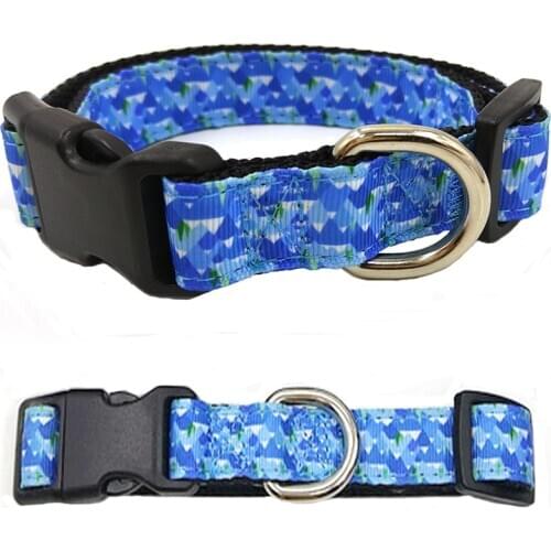 Pet product ribbon dog collar Factory supply durable Adjustable cheap price nylon dog collars for dogs cats
