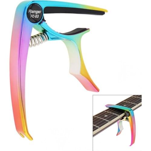 1 PC Durable Zinc Alloy Colorful Metal Guitar Capo with Pin Puller for Guitar Bass Ukulele
