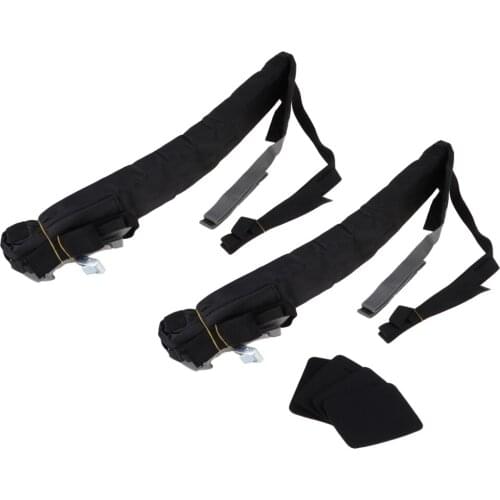 2x Soft Padded Roof Rack Pads Kayak Canoe Car Luggage Carrier with Straps