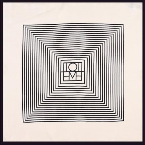 2020 new70cm womens Square Scarf letter geometric printing twill silk scarf scarf fashion decoration scarf Headband head scarf