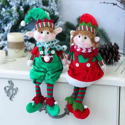 2022 Christmas Stuffed Toys Leggy Elf Shaped Doll Doll Desktop Decor Decorative Artware for Home Cafe Shops 48cm