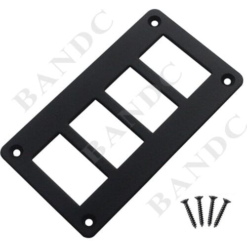Car Boat 4 Way Aluminum Rocker Switch Housing Holder for Boat RV Truck Bus Caravan Van Lorry，DIY Auto Accessory，+4 Screws