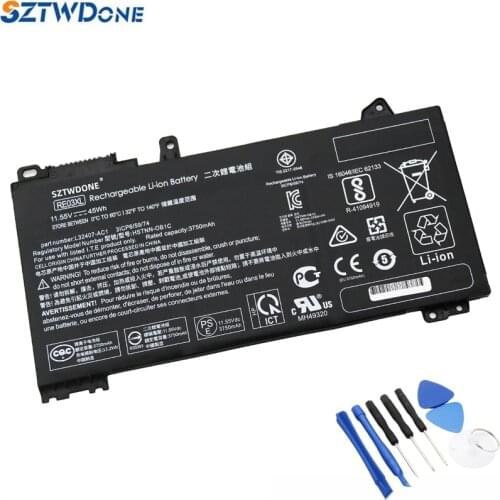 SZTWDONE RE03XL Laptop battery for HP ProBook 430/440/450/455 G6 ZHAN 66 Pro 13/14 G2 HSTNN-OB1C/DB9A/UB7R L32656-005 L32407-2C1