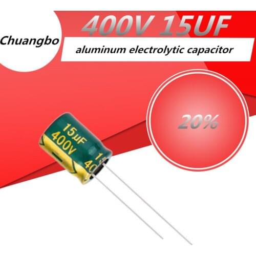 20pcs/lot 15UF High Frequency Low Impedance 400V 15UF Aluminum Electrolytic Capacitor Only Good Quality 20
