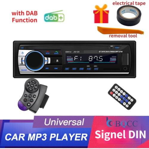 DAB Car Radio 1DIN Bluetooth Handsfree USB SD Card Autoradio Stereo Car Audio MP3 FM AUX LCD Dispaly Radio Audio Cassette Player