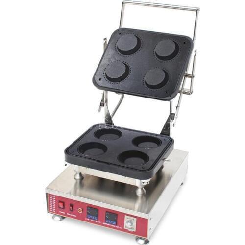 Free shipping Non-stick 110V 220V Electric 4pcs/plate Circle Egg tart maker machine Pie Fluted with Removable Plate