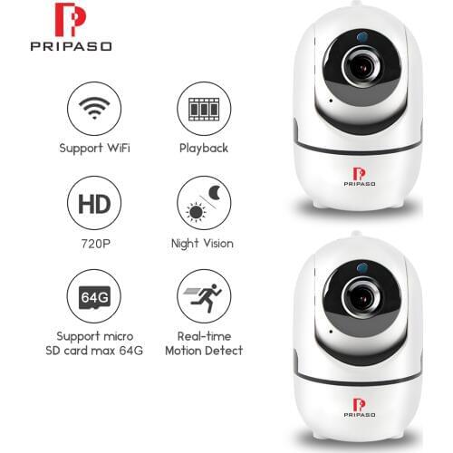 Pripaso Wireless Smart IP Camera WiFi HD 720P PTZ ipcamera Indoor Home Security Surveillance CCTV Network Camera Baby Monitor