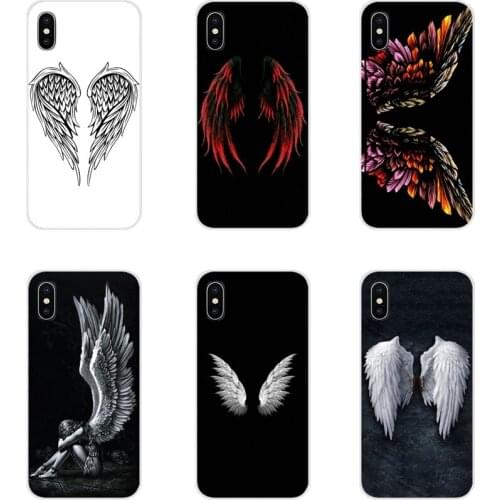 For LG G3 G4 Mini G5 G6 G7 Q6 Q7 Q8 Q9 V10 V20 V30 X Power 2 3 K10 K4 K8 2017 Angel Wings Accessories Phone Cases Covers