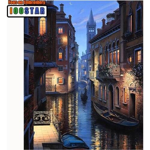 DIY Diamond Painting Venice landscape Full Square Mosaic Rhinestones Cross Stitch Needlework Diamond Embroidery