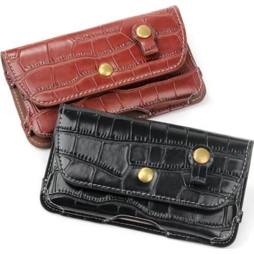 FSSOBOTLUN For iphone 8 7 6 6s case 4.7" best quality Luxury Crocodile pattern pu Leather Waist Bag Clip Belt Pouch Cover Case