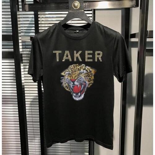 Brand Tshirt Men Cotton Hip Hop Tops Hot drill T-shirt Summer Style Casual O-neck Short Sleeve Tees Men Clothing