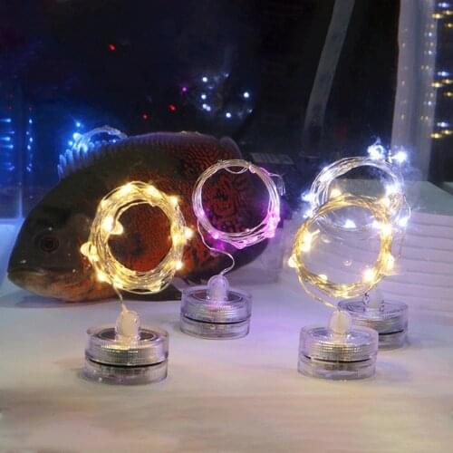 String Lights 20LED Diving Copper Waterproof Wire Lamp Fish Tank Underwater Landscape Christmas Wedding Halloween Decoration
